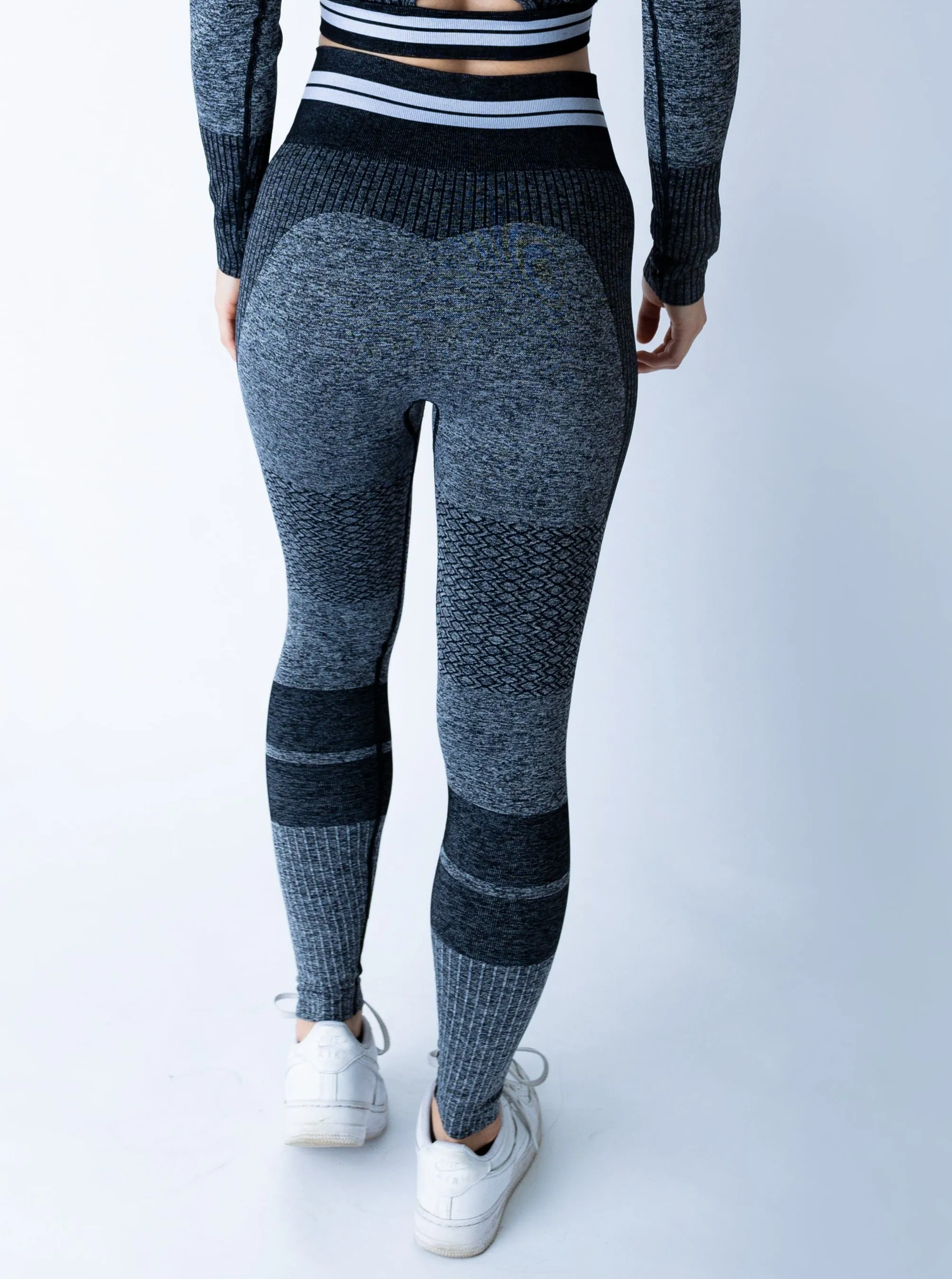 Bright Lines Dark Grey Leggings