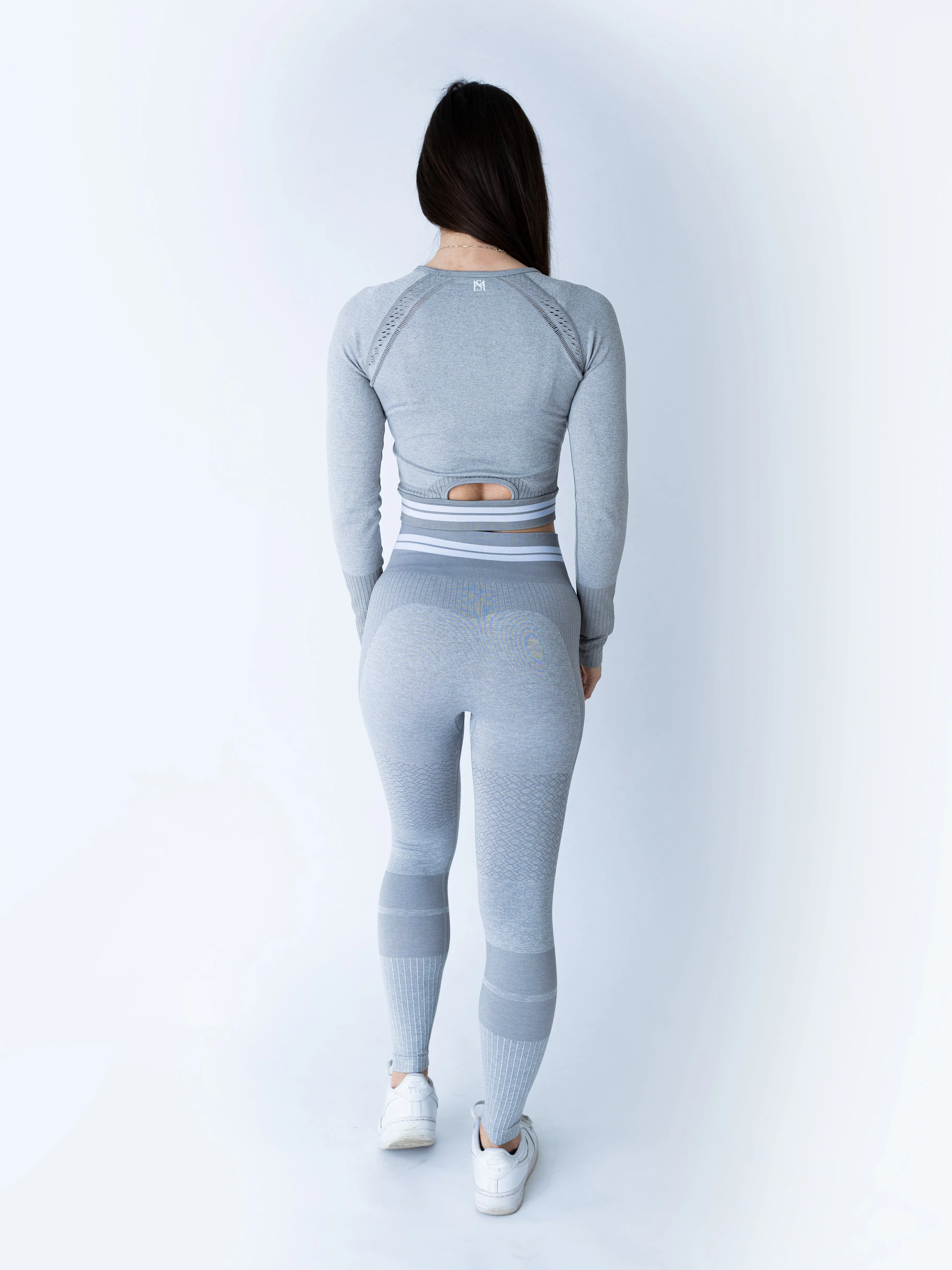 Bright Lines Light Grey Long Sleeve Set