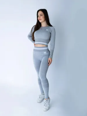 Bright Lines Light Grey Long Sleeve Set