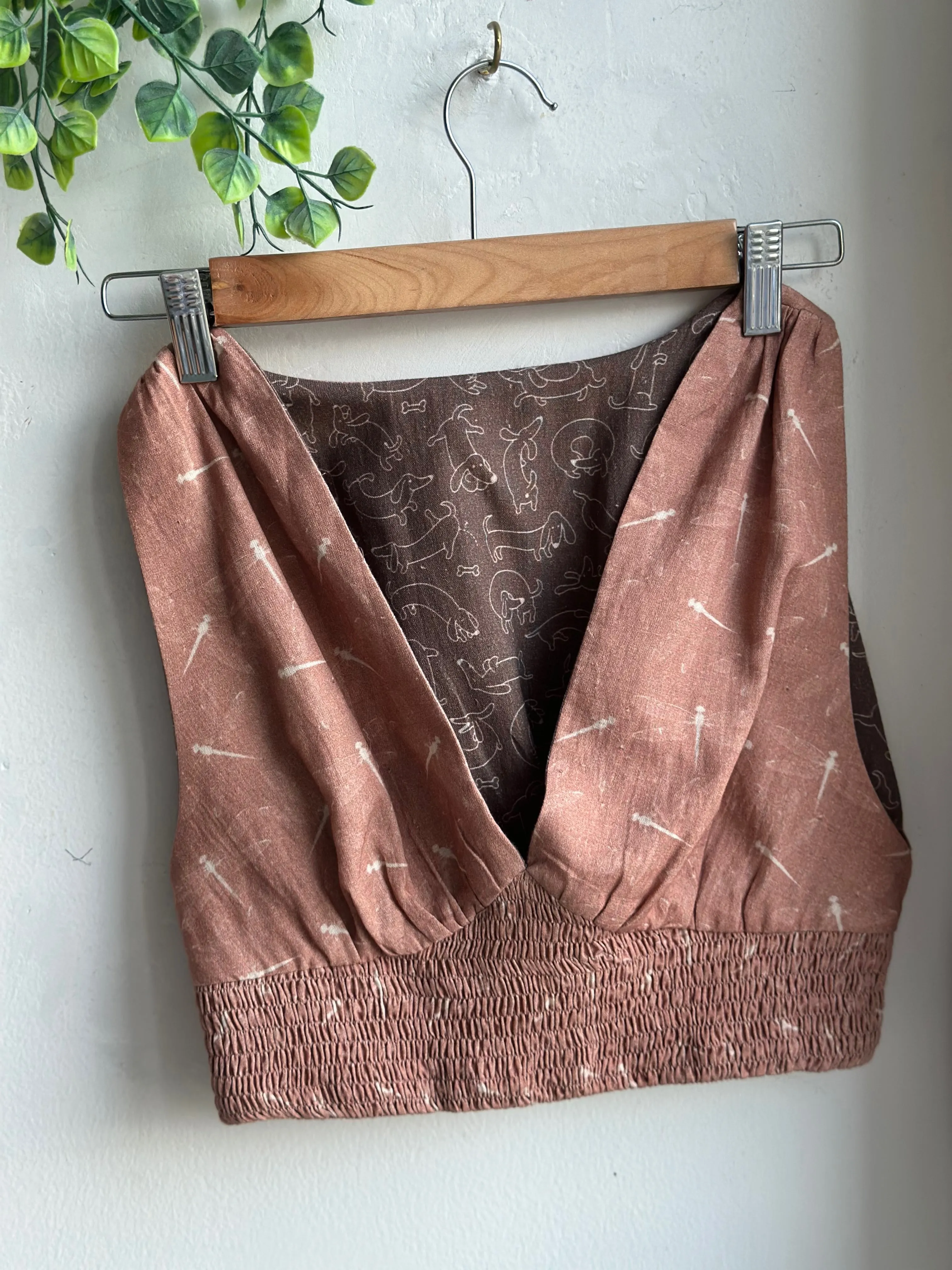 Brown Reversible Plunge Panache Bralette