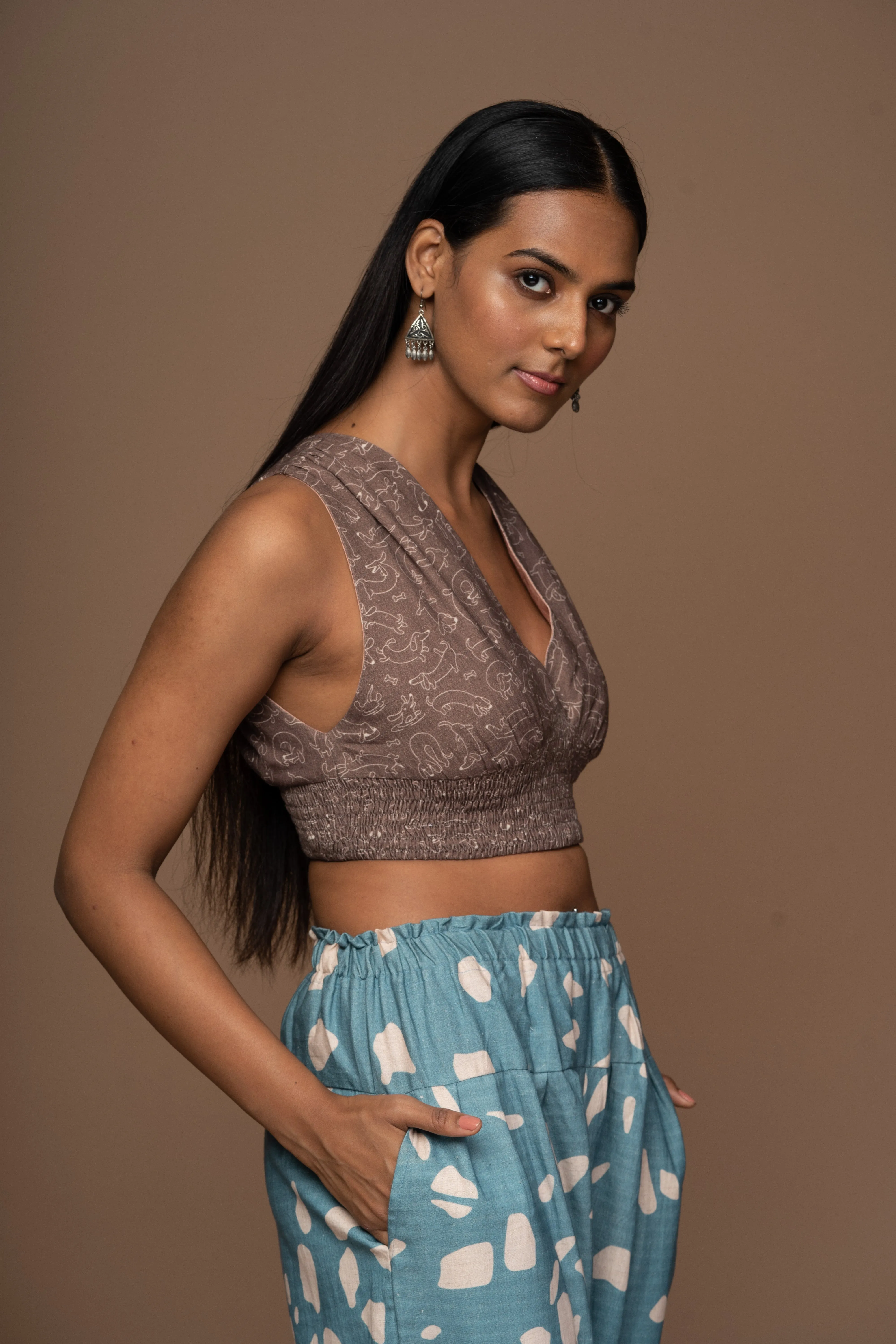 Brown Reversible Plunge Panache Bralette