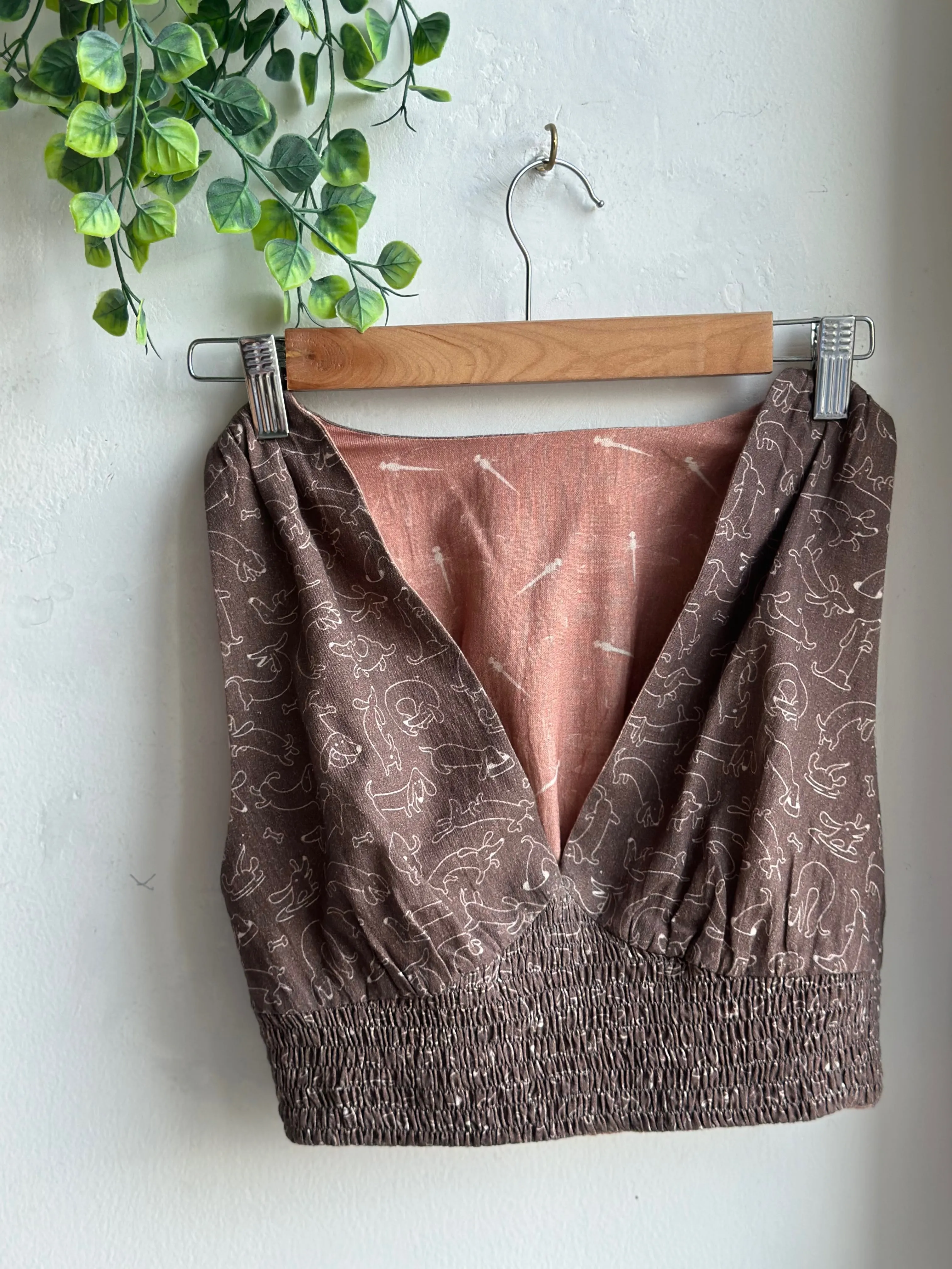 Brown Reversible Plunge Panache Bralette