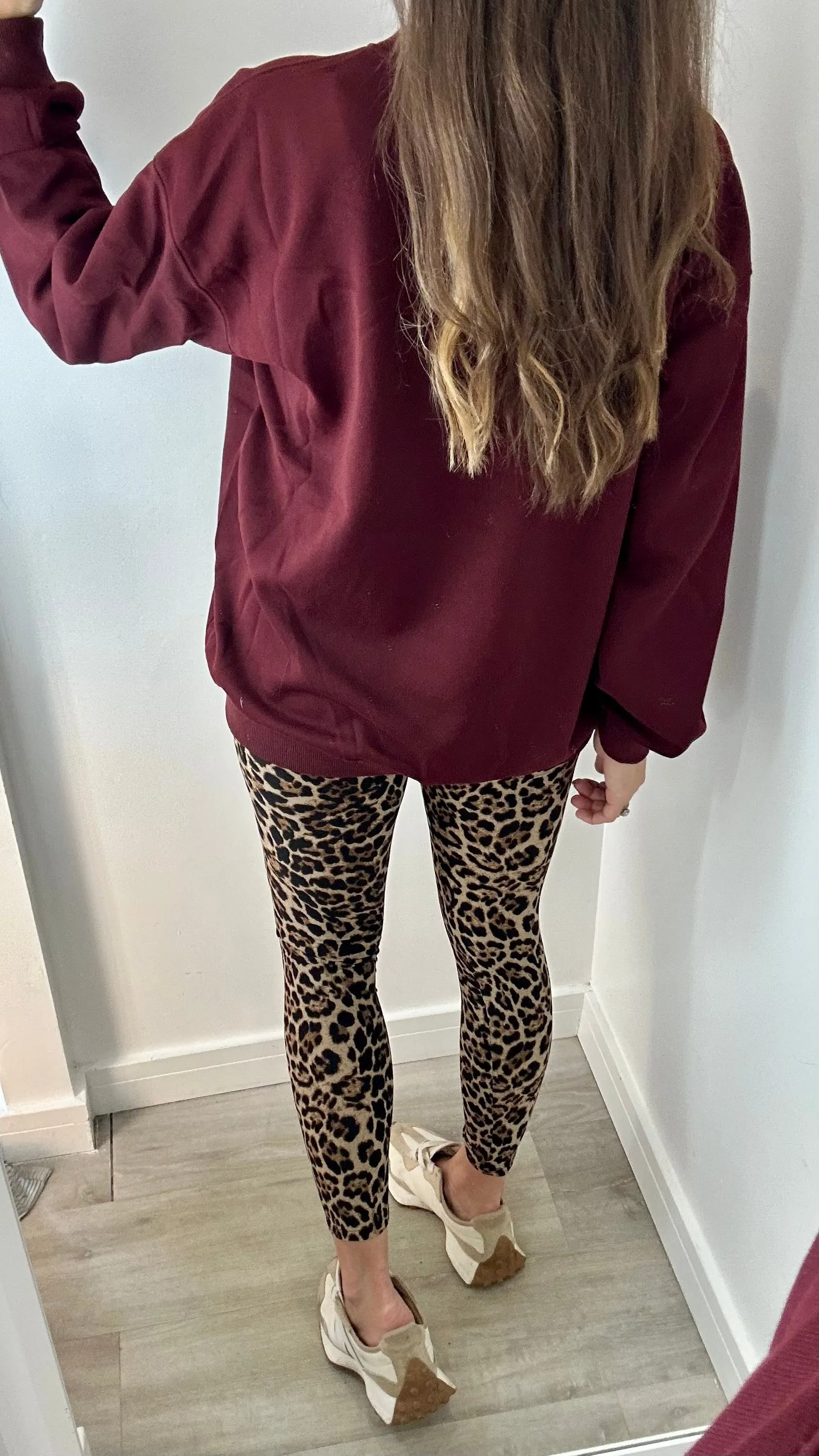BURGUNDY 'MON CHERI' SLOGAN EMBOSSED SWEATSHIRT