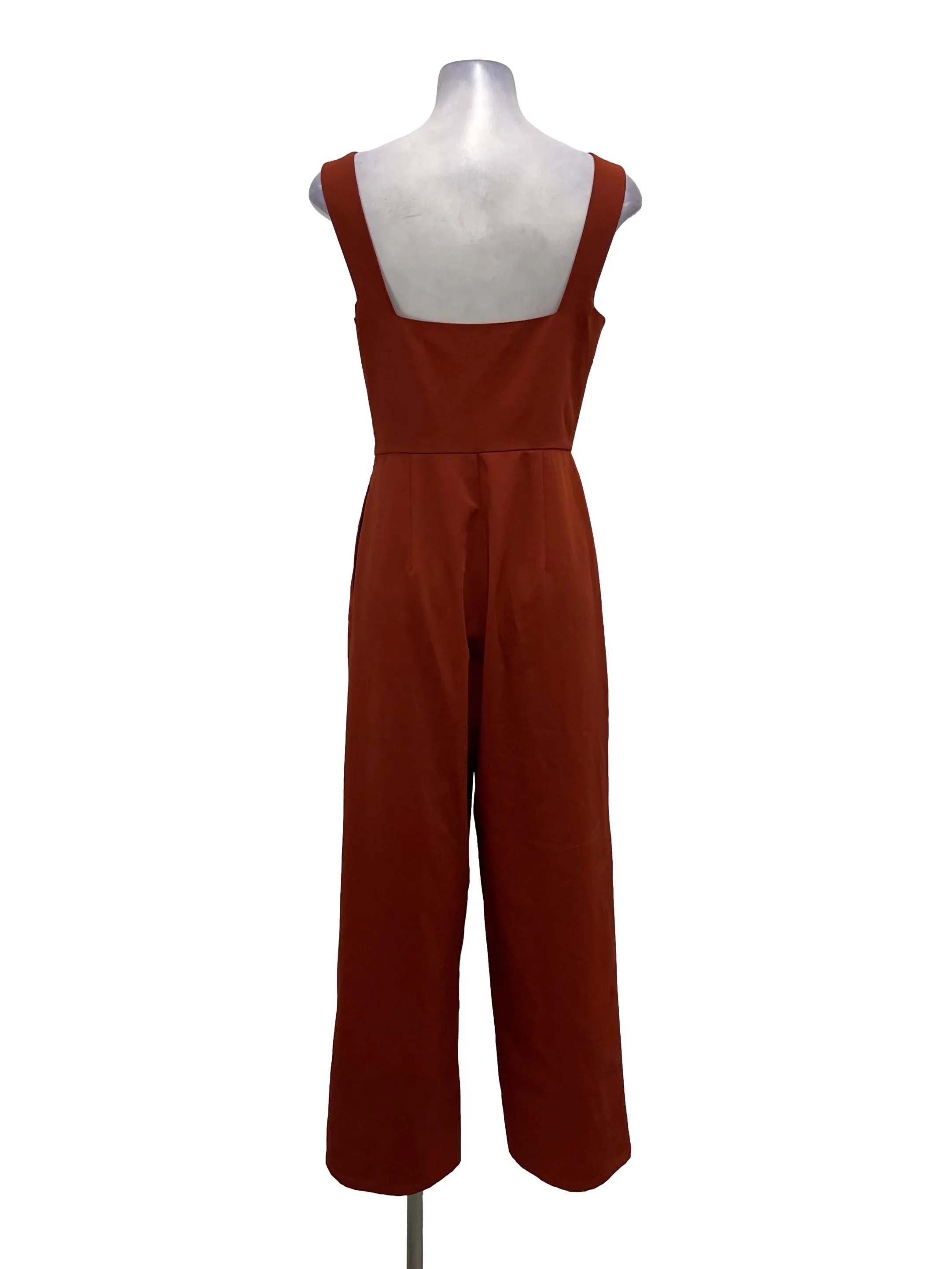 Burnt Orange Square Neck Jumpsuit OSN