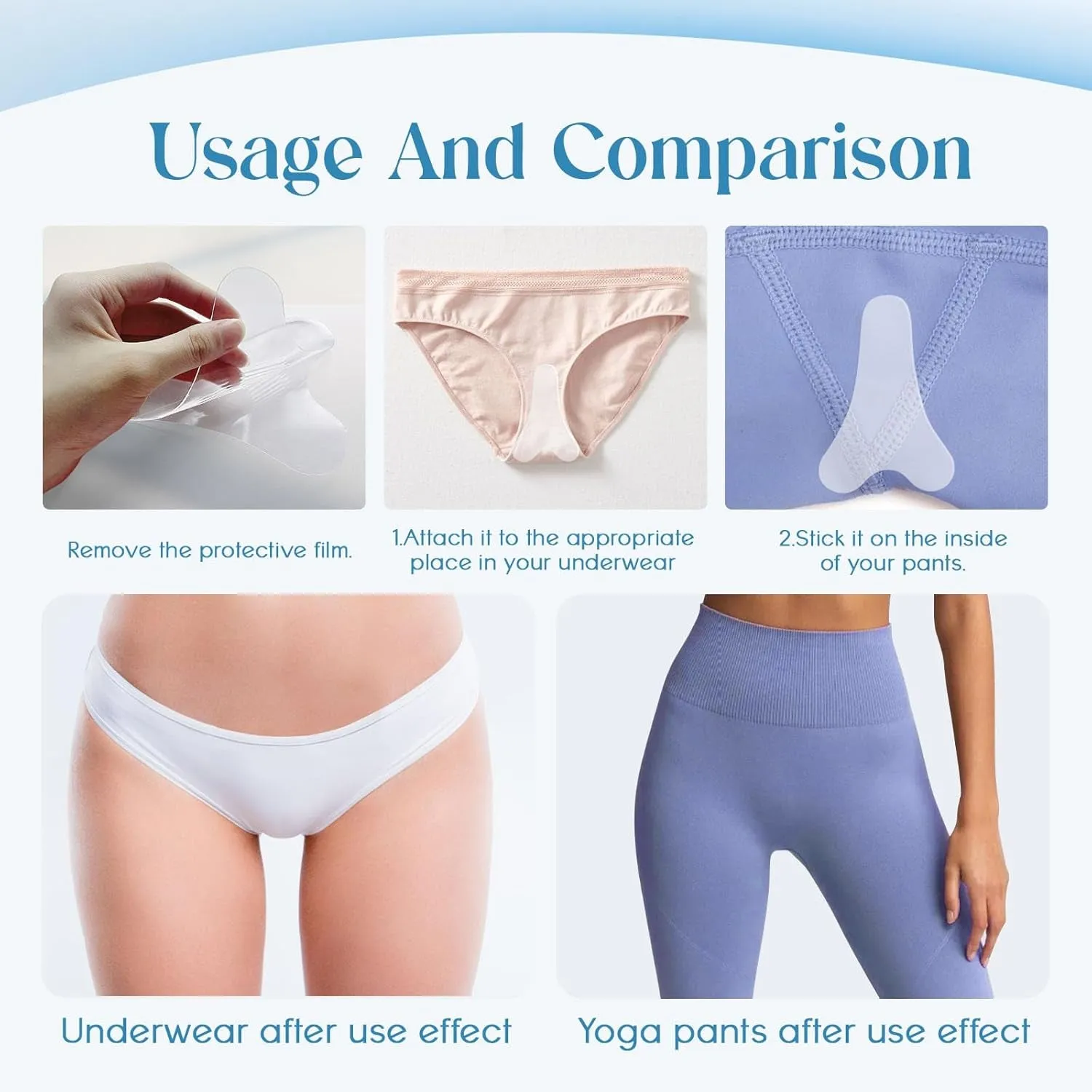 Camel Toe Concealer Seamless and Traceless 3-Pack Y-Shape Silicone Camel Toe Cover Suitable for Yoga Pants and Leggings Swimwear Reusable)