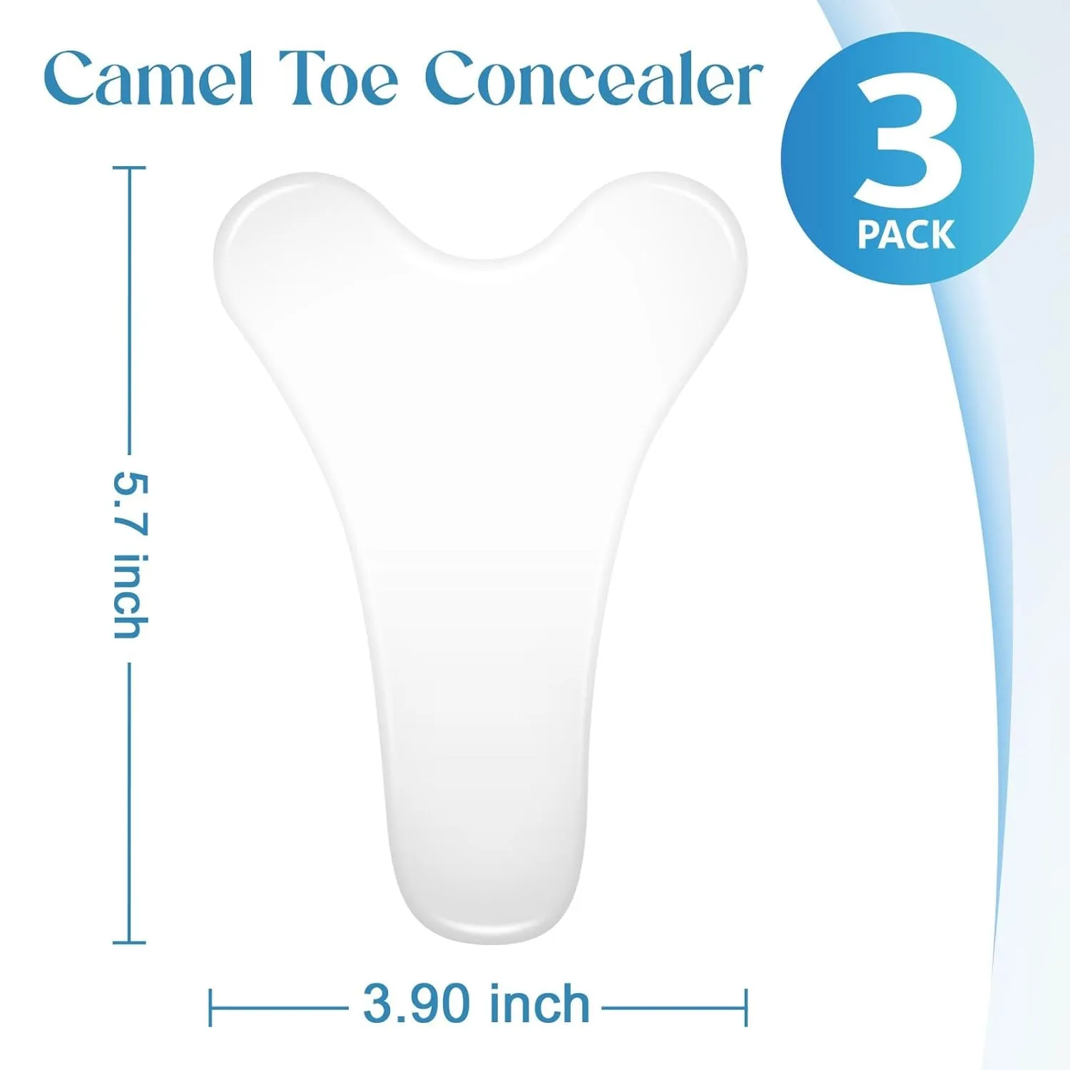 Camel Toe Concealer Seamless and Traceless 3-Pack Y-Shape Silicone Camel Toe Cover Suitable for Yoga Pants and Leggings Swimwear Reusable)