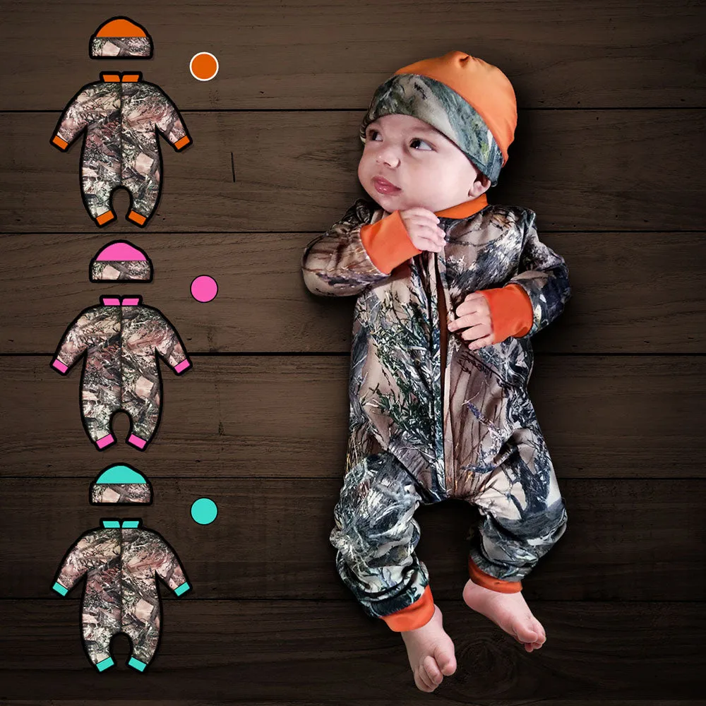 Camo Baby Zipper Jumpsuit