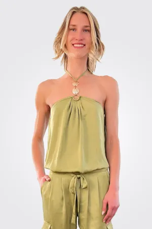 Carmen Halter Top - Vintage Olive