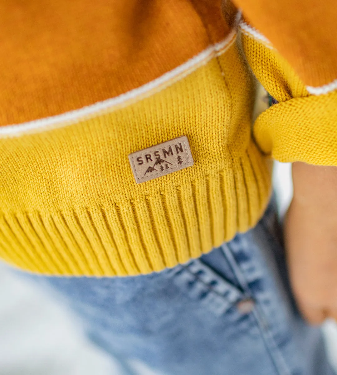 Chandail en tricot à rayures colorées, enfant||Knit sweater with colorful stripes, child