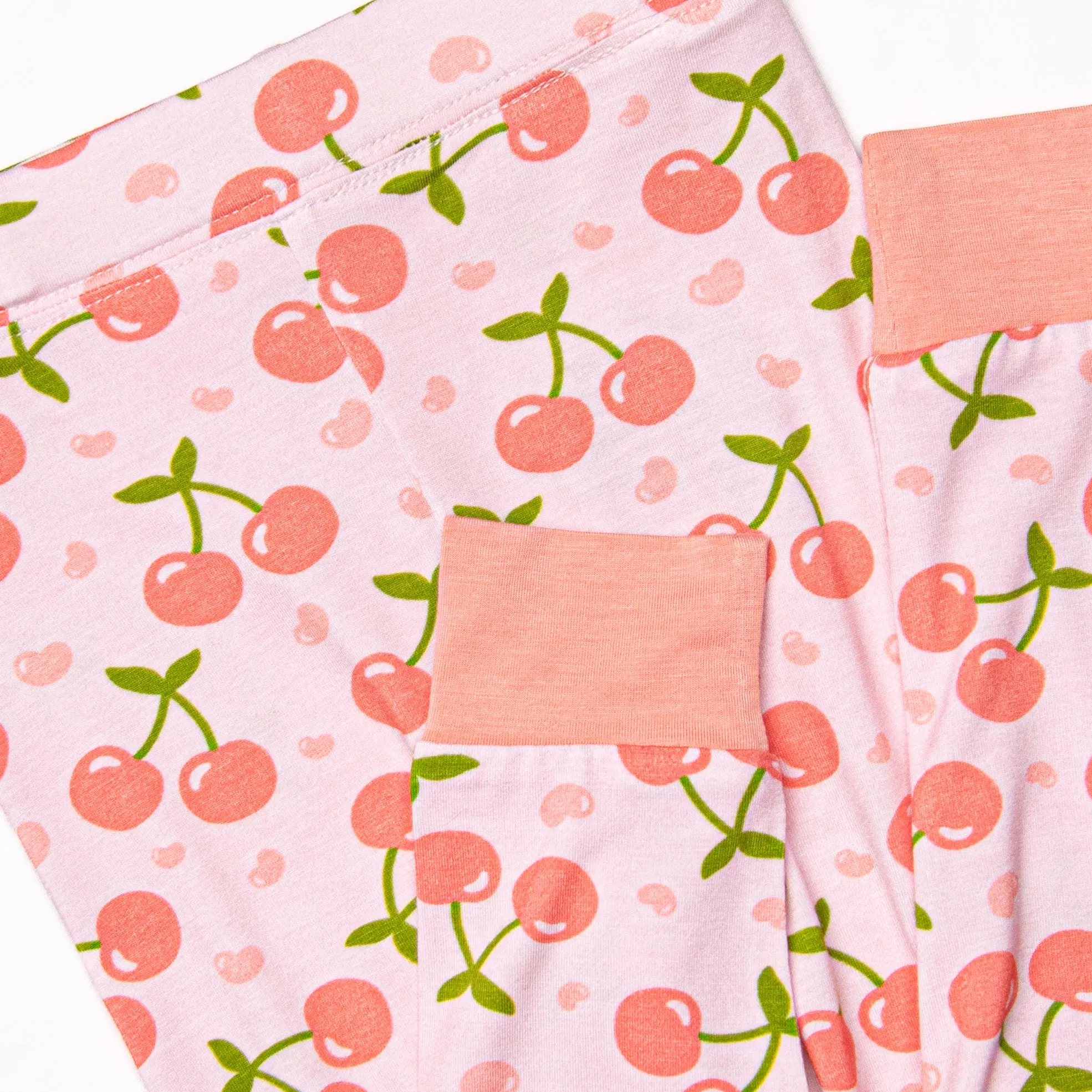 Cherry Sweet Dreams Bamboo Pajama Set, Pink