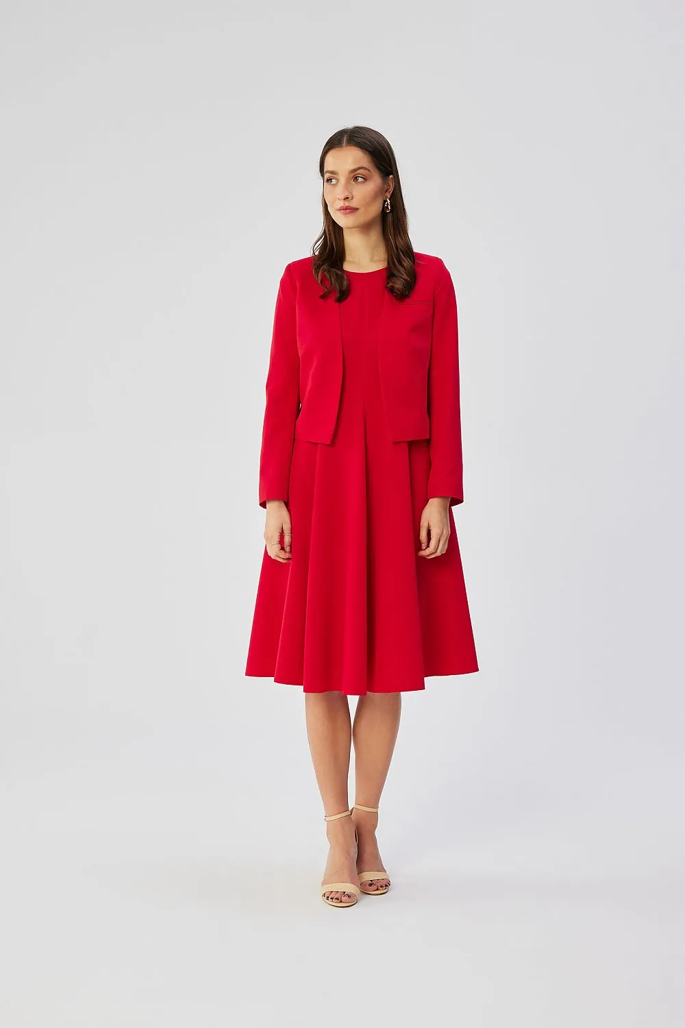 Chic No-Collar Jacket Design