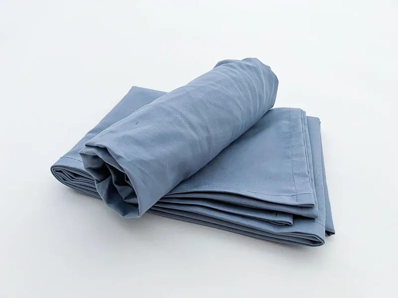 Coal Gray and Denim Blue Toddler Crib Bedding Set
