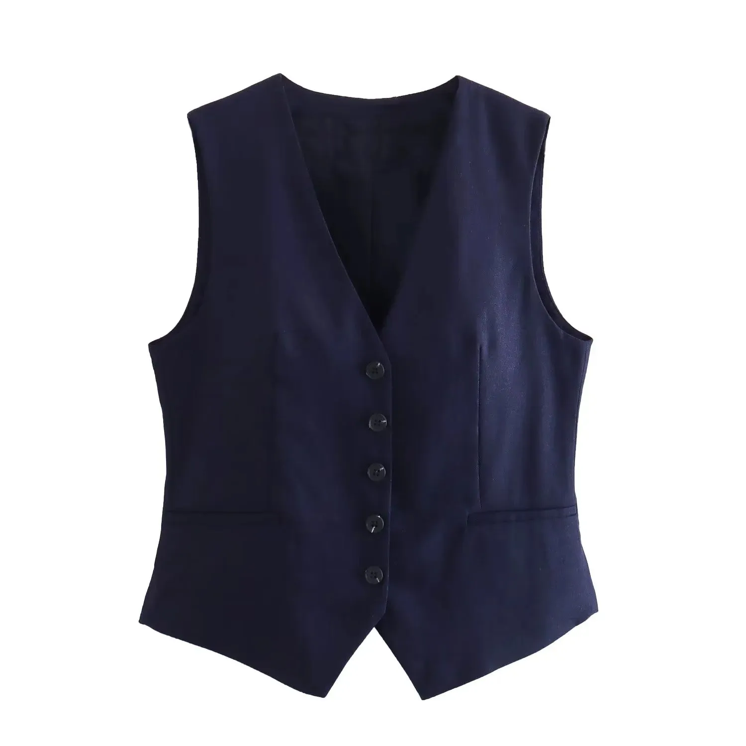 cold weather outfits JazzHer 2024 Spring Summer Casual Women Solid Suits Fashion Single Breasted Sleeveless V Neck Vests Streetwear Chic Shorts