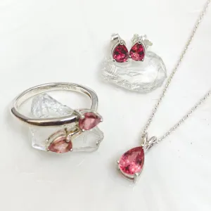 Daily Wear Meaningful Natural Gemstone Silver Jewelry Gift Set