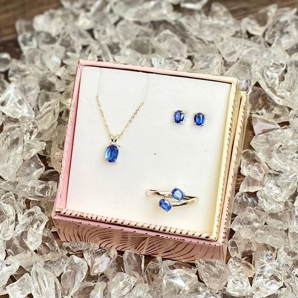 Daily Wear Meaningful Natural Gemstone Silver Jewelry Gift Set