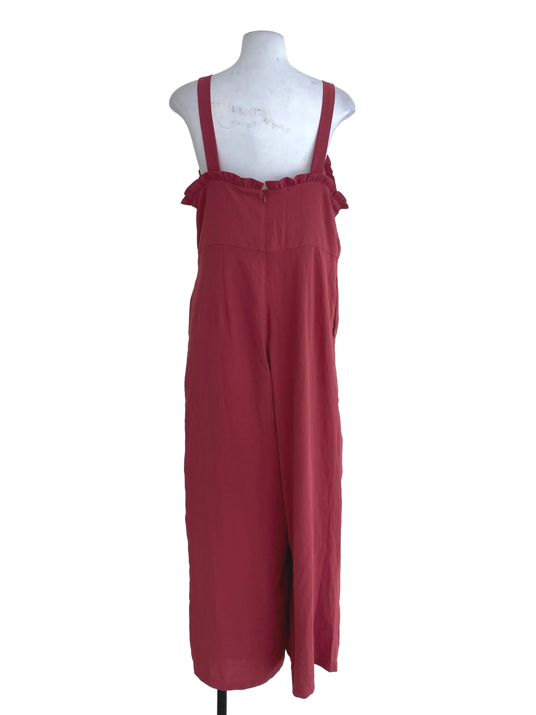 Dark Punch Plain Jumpsuit