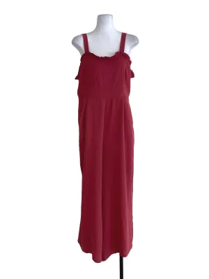 Dark Punch Plain Jumpsuit