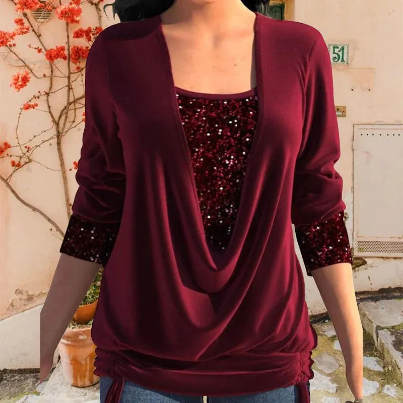 DELFINA I ELEGANT BLOUSES WITH SEQUINS