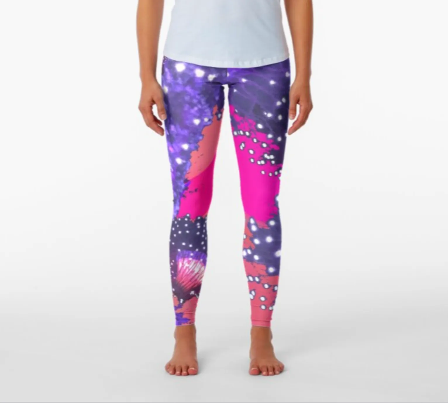 Designer Leggings - Hot Purple Explosion