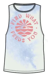 Discovery Organic Cotton Vest - Tie Dye Cornflower