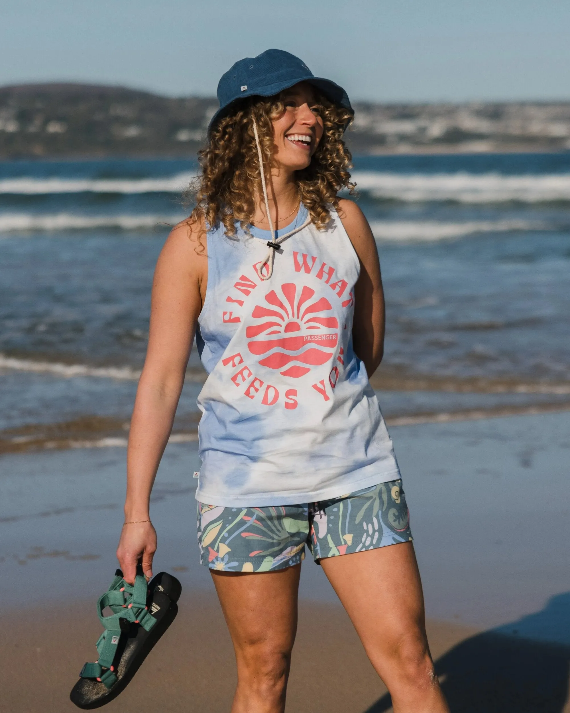Discovery Organic Cotton Vest - Tie Dye Cornflower