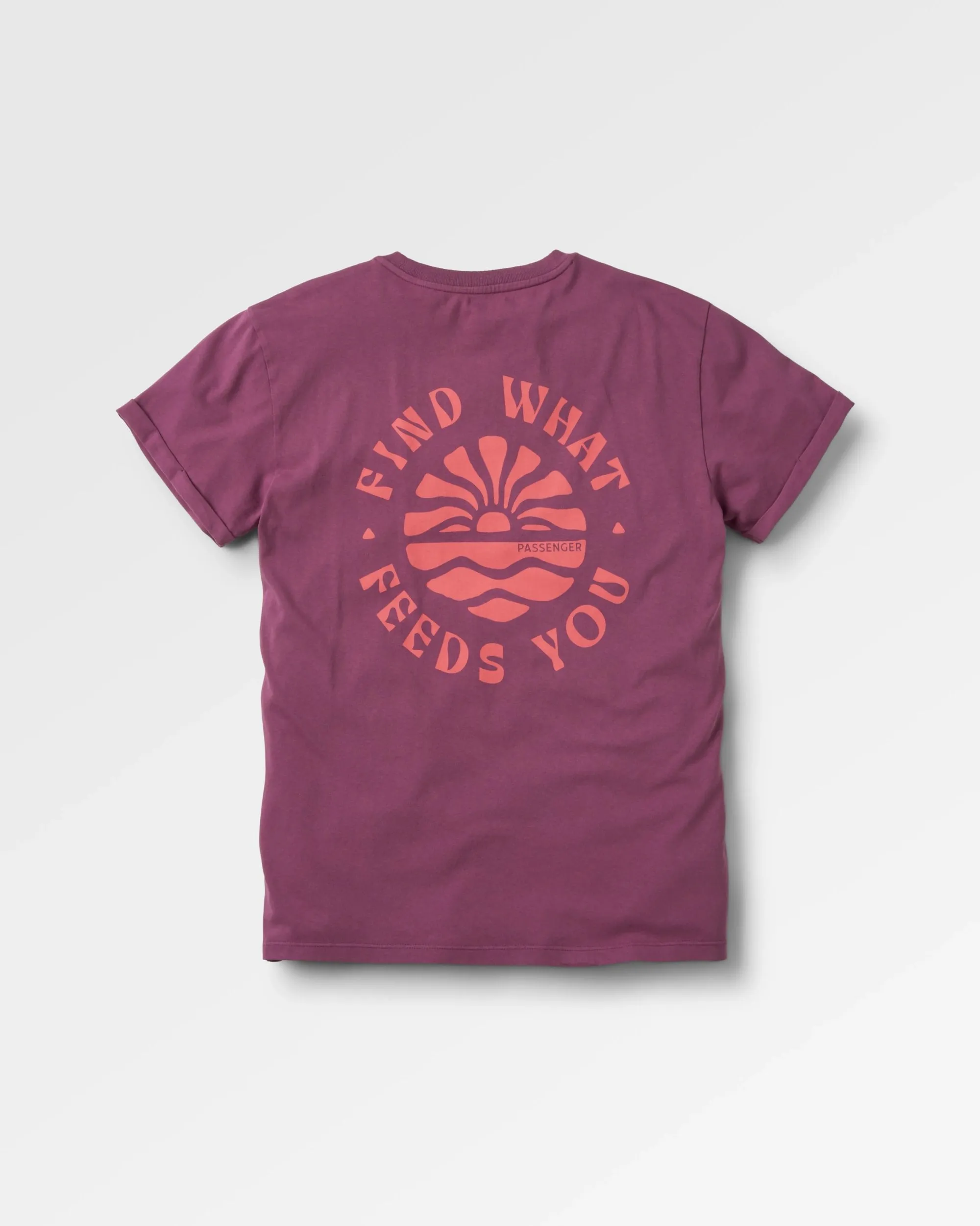 Discovery Rolled Sleeve T-Shirt - Berry