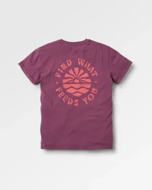 Discovery Rolled Sleeve T-Shirt - Berry