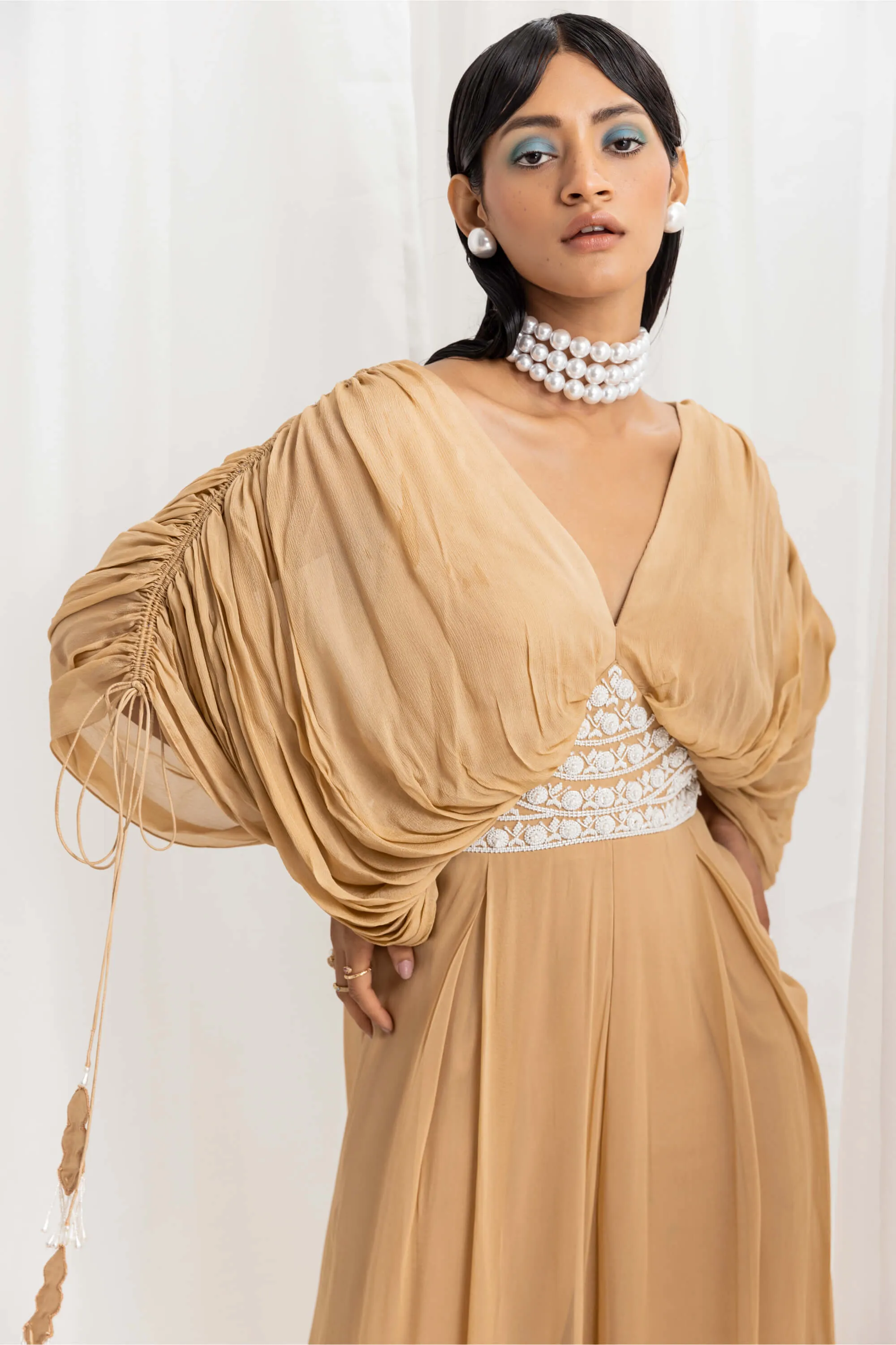 Dune gold embellished jumpsuit