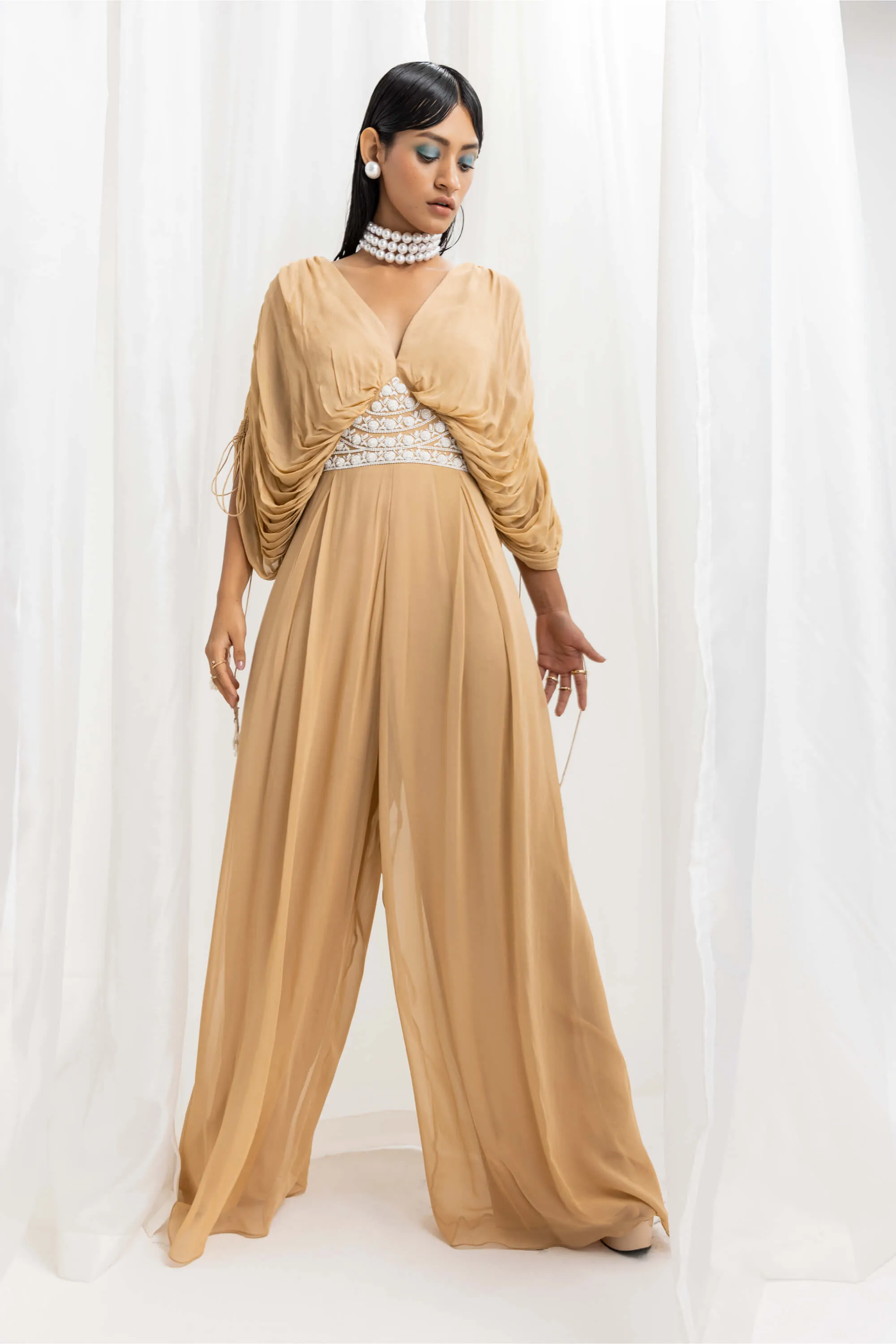 Dune gold embellished jumpsuit