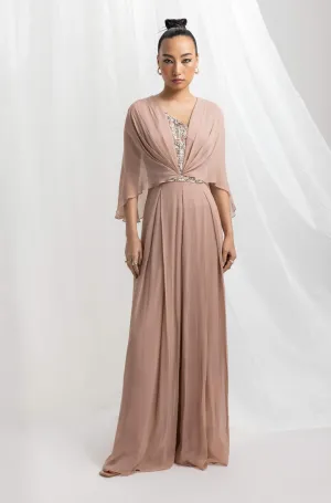 Dusty pink embellished jumpsuit