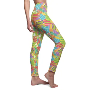 Easter Egg Womens Leggings Stretch Pants - Saiko Studio