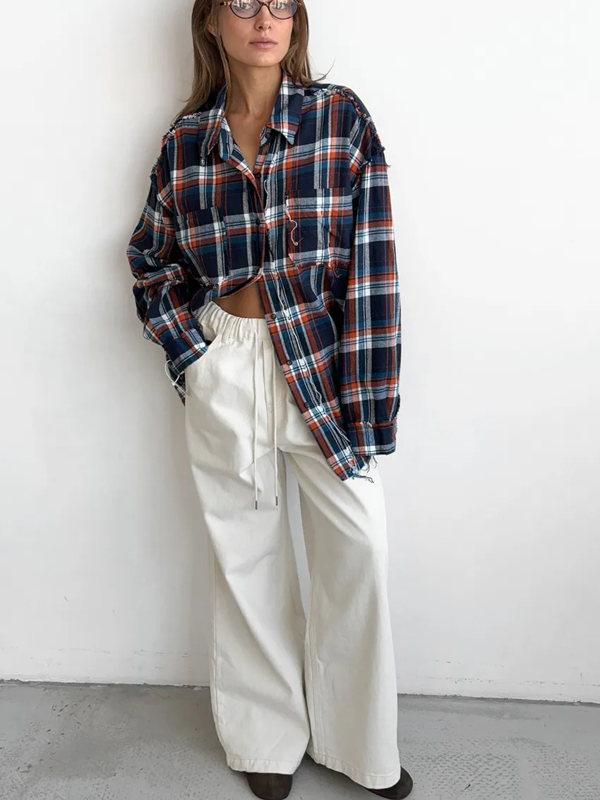 Elegant High-Waisted White Straight-Leg Pants for Women