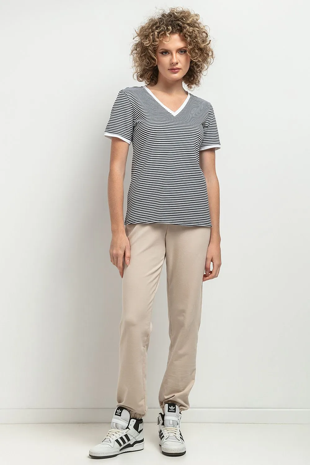 Elegant V Neck Slim-fit Blouse