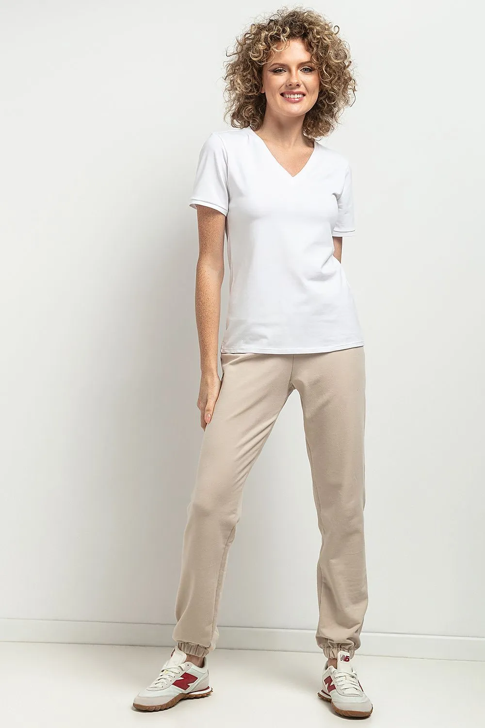 Elegant V Neck Slim-fit Blouse