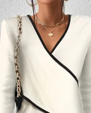 Elegant Women's Long Sleeve Wrap Top for Every Occasion