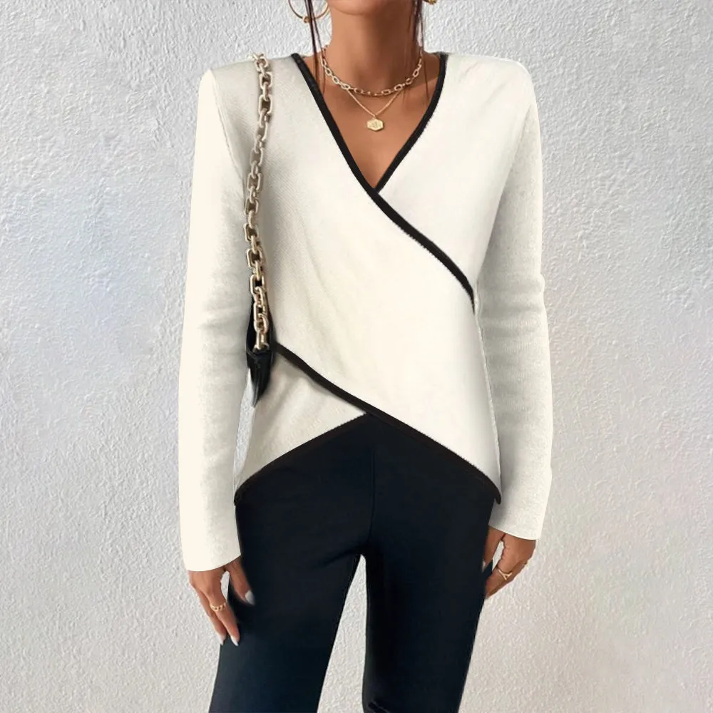 Elegant Women's Long Sleeve Wrap Top for Every Occasion