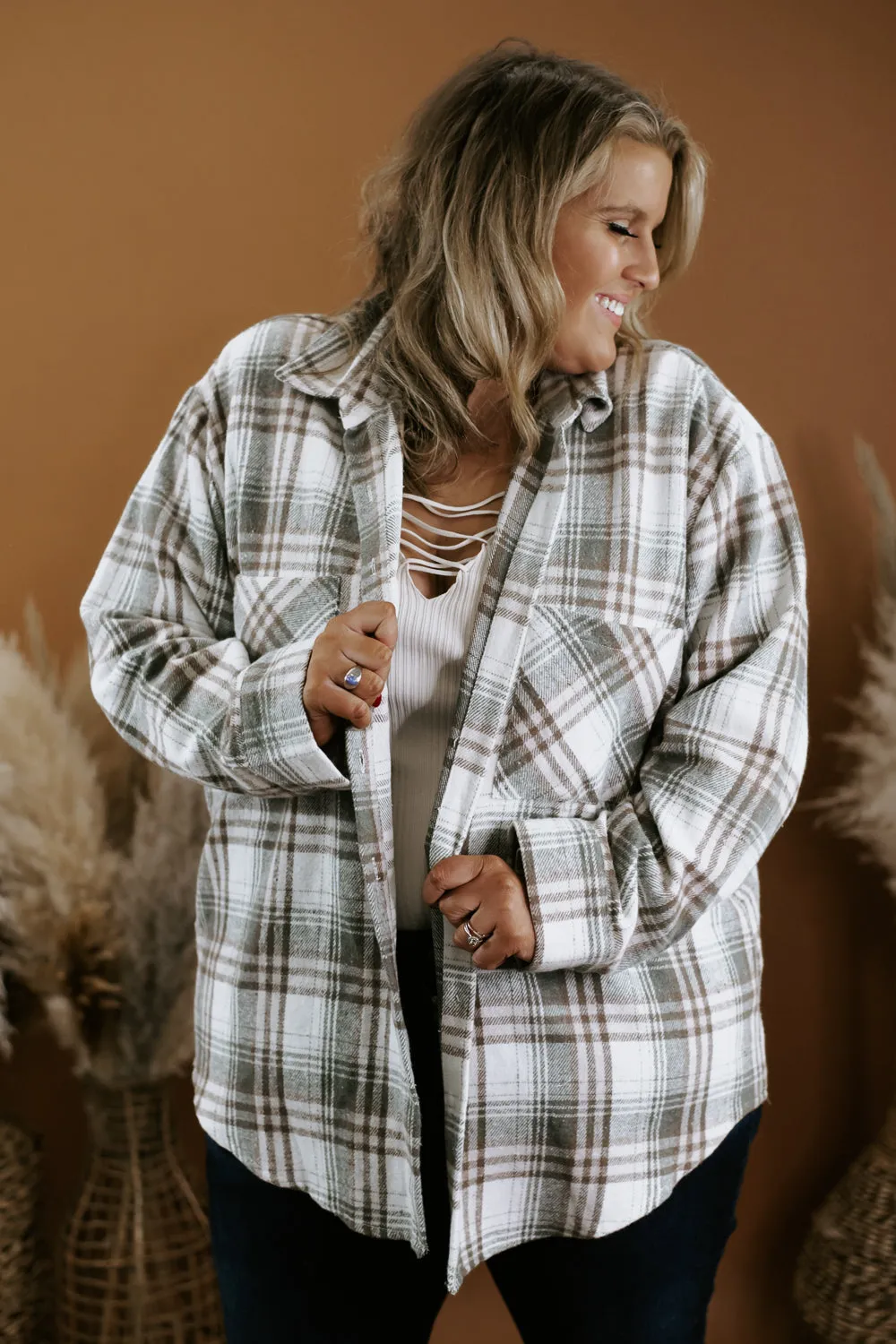 First Pick Button Up Top, Olive