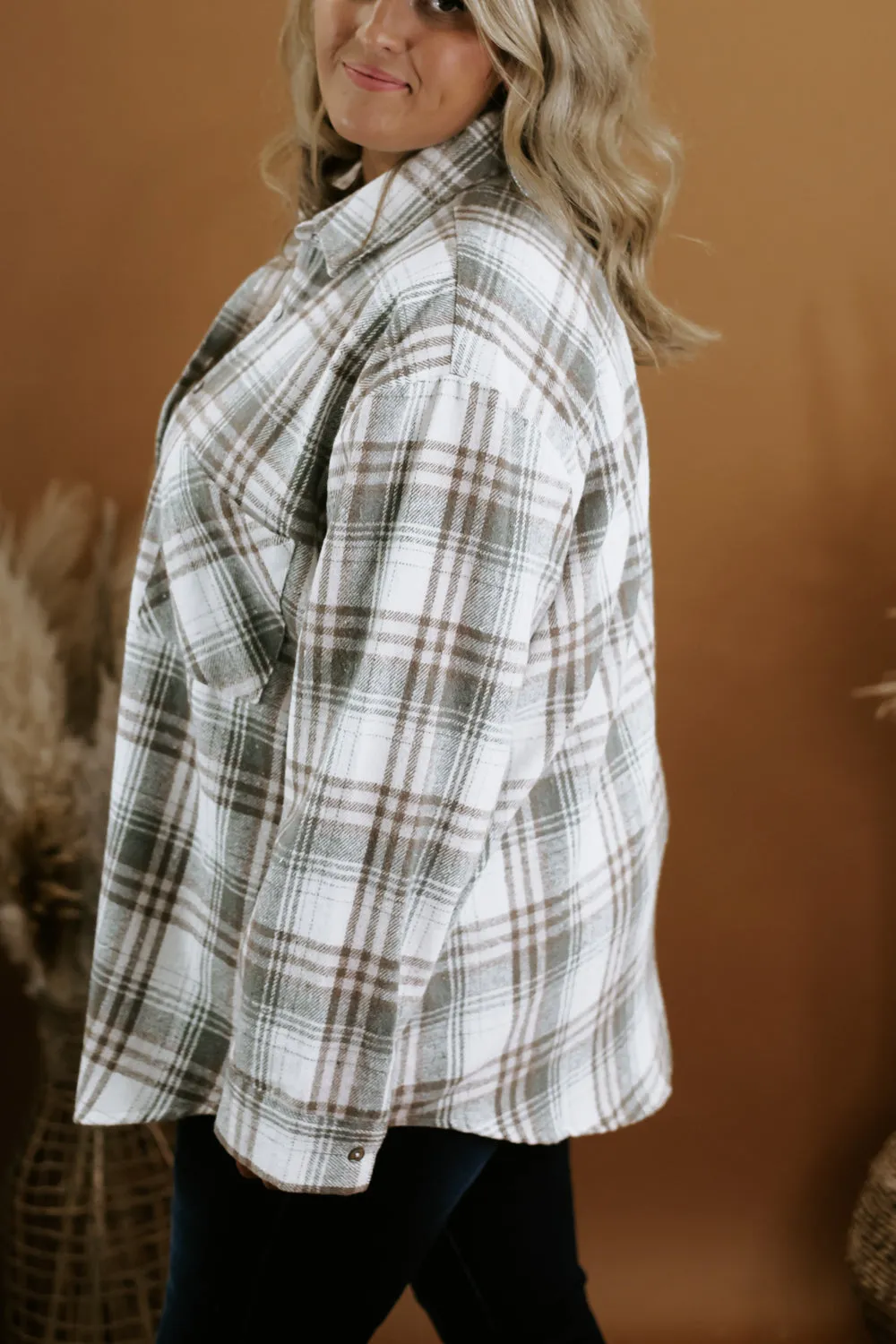 First Pick Button Up Top, Olive