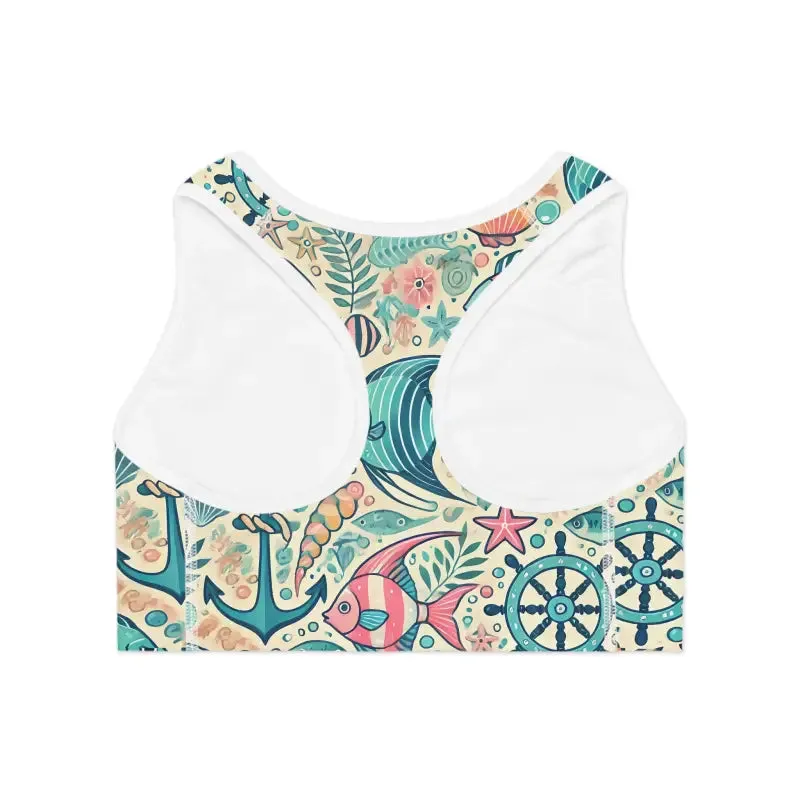 Fish Themed Sports Bra for High Energy Workouts