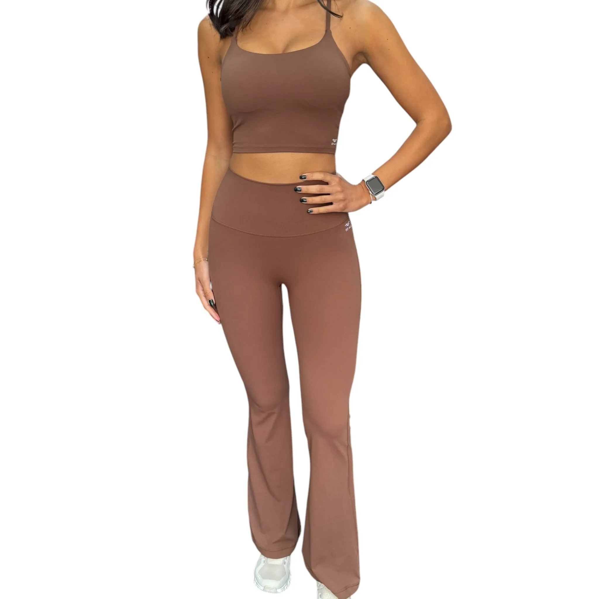 FitFlare Active Leggings - Coffee