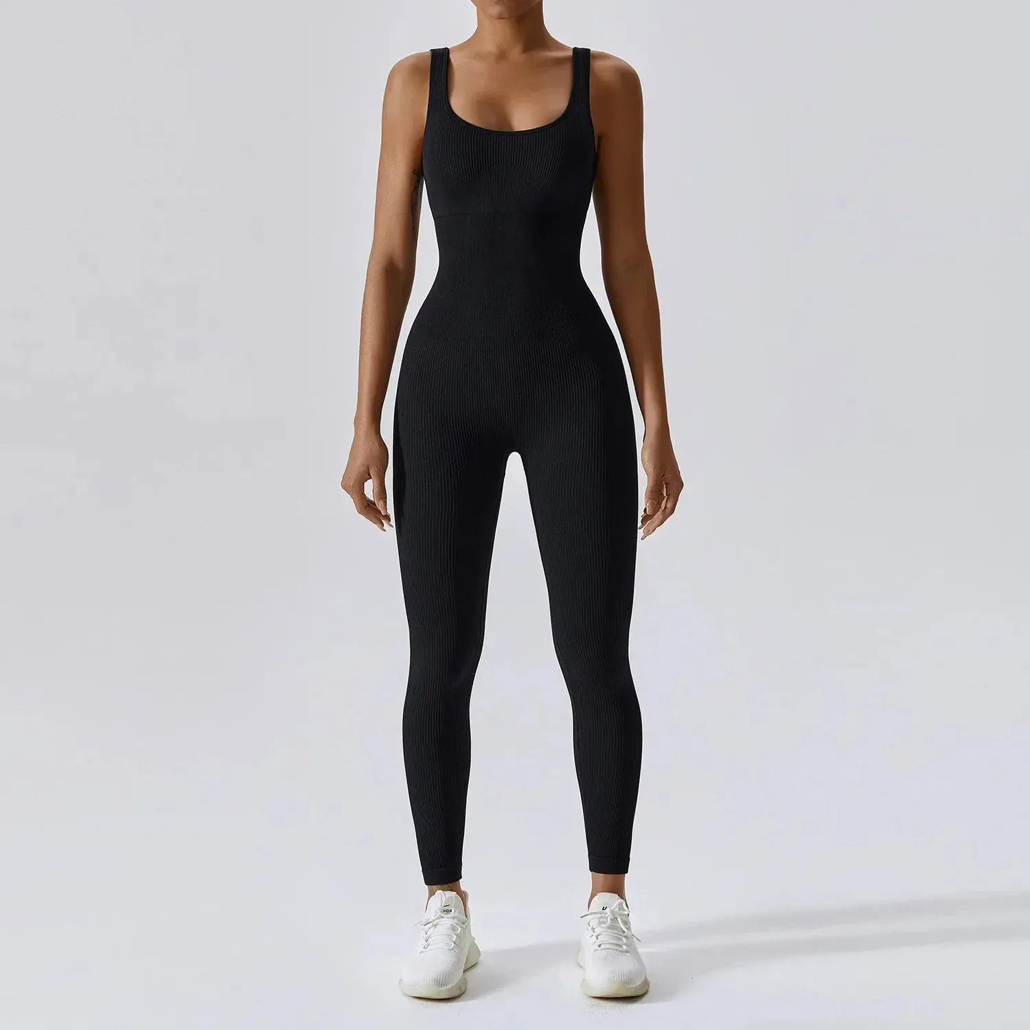 Fitness Seamless Jumpsuits Woman Sleeveless Thread Fashion Casual Outdoors Overalls for Women Corset One Pieces Pants Sets