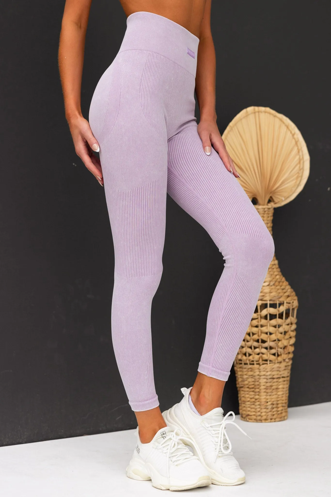 Flex Rib Seamless Leggings - Lavender Wash
