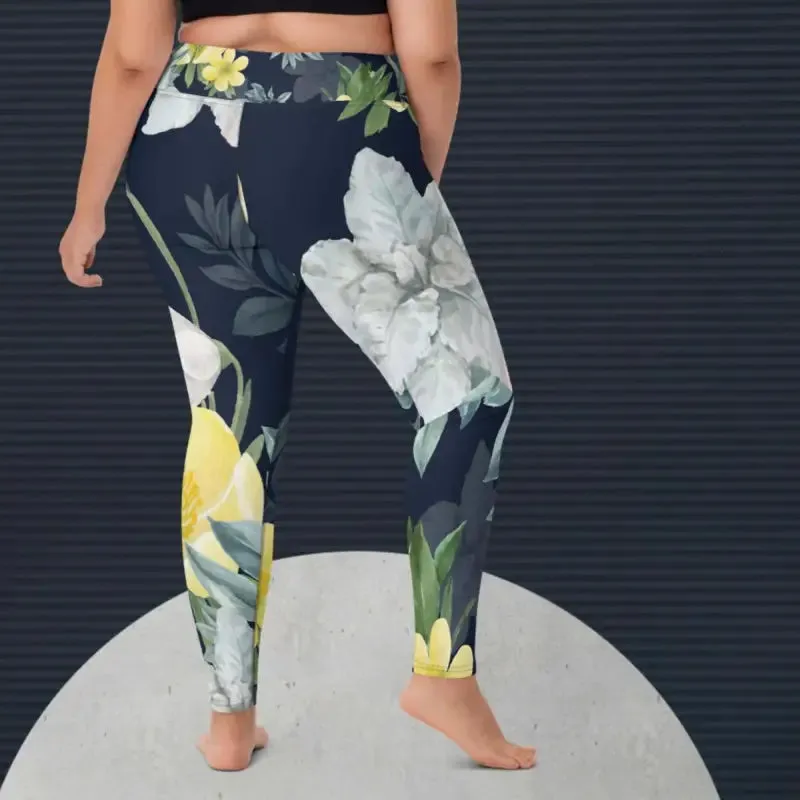 Floral Workout Leggings | Women's High Waist Leggings