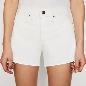 FRAME women’s LE SIMONE SHORT RAW RUMPLED BLANC GRIND