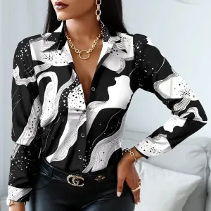 Francesca – Elegant Two-Tone Women's Blouse