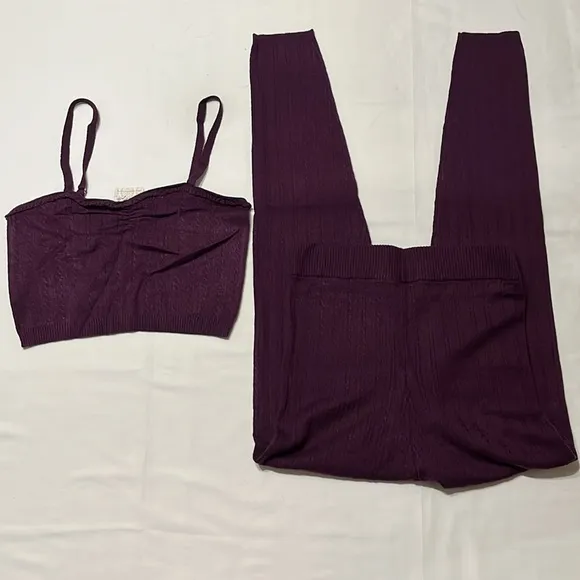 Free People Morning Light Set in Wine Size M