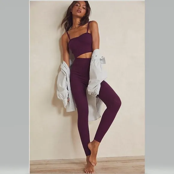 Free People Morning Light Set in Wine Size M