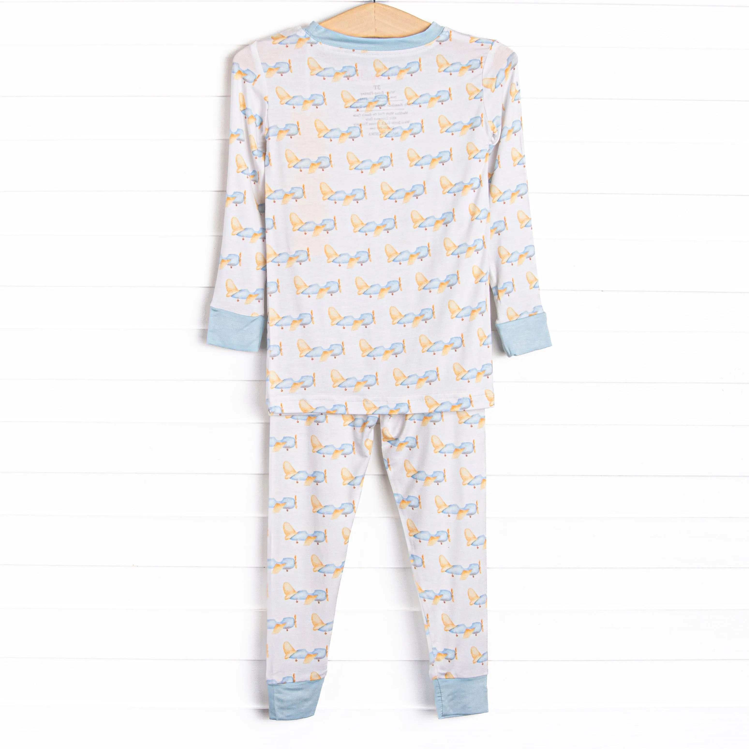 Fresh Air Flyer Bamboo Pajama Set, Blue