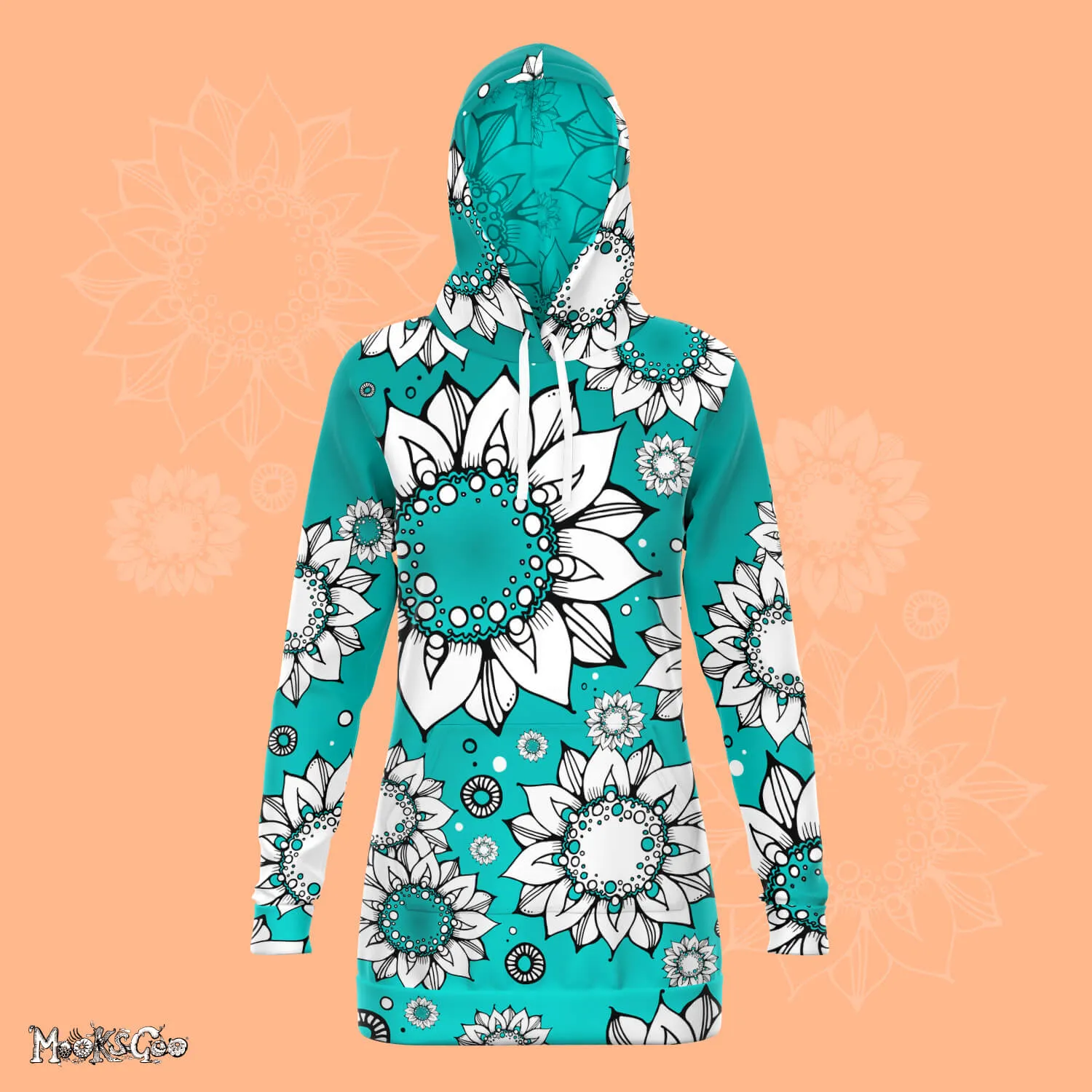 Funky Sunflower Long Hoodie