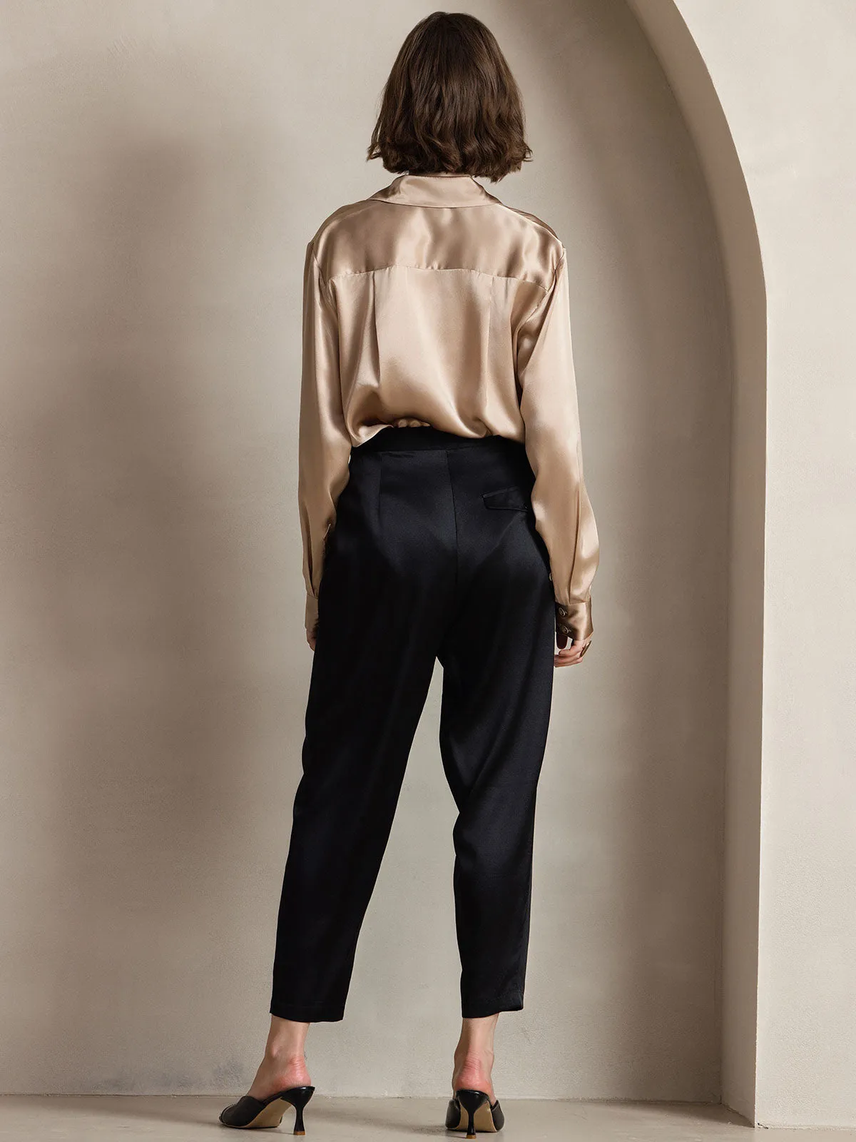 Genoveva - Elegant Utility Look Woman's Lapel Shirt